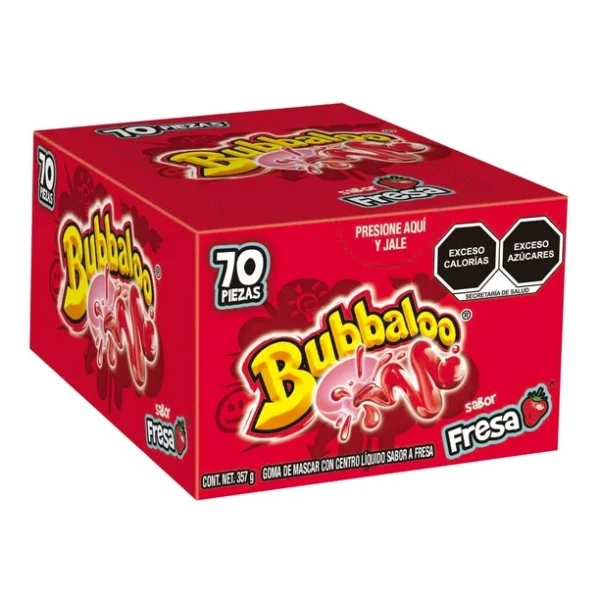 Bubbaloo Goma de Mascar Sabor Fresa (70pzs)