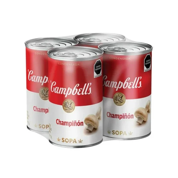 Campbells Crema de Champiñones (4pzs/735g)