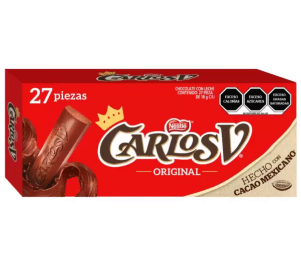 Carlos V Barra de Chocolate (27pzs/18gr)