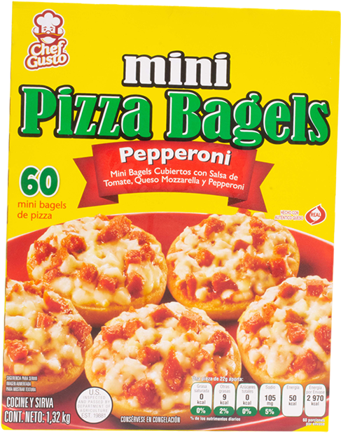 Chef Gusto Mini Pizza Bagels (60 pza)