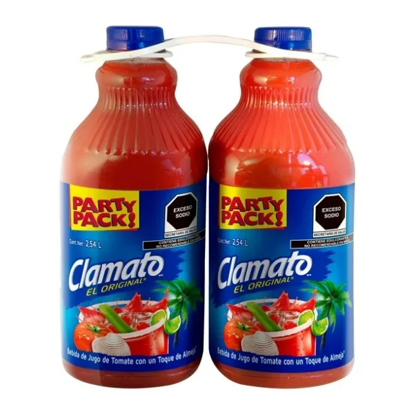 Clamato Bebida de Jugo de Tomate (2pzs/2.54L)