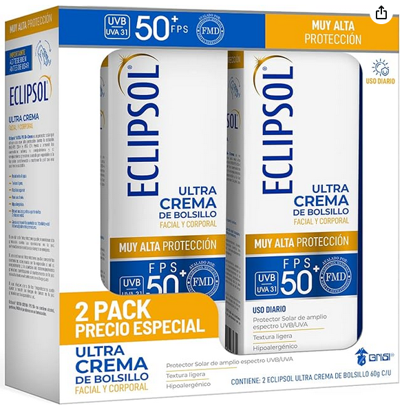 Eclipsol Ultra Protector Solar FPS 50+ (2pz / 125gr)