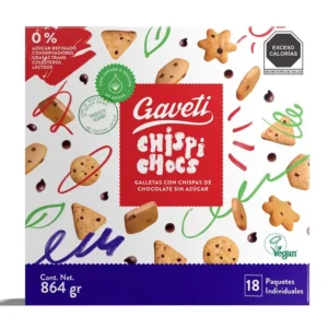 Gaveti Galletas con Chispas de Chocolate Sin Azúcar (18pzs/48g)
