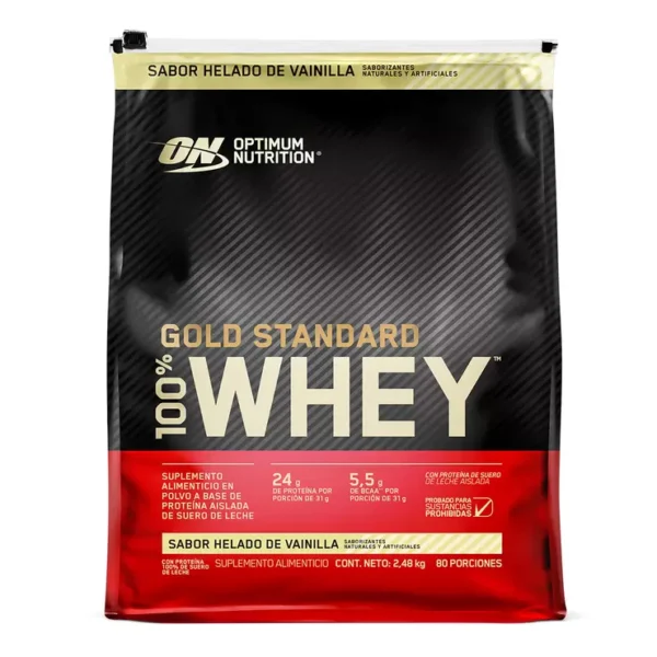 Gold Standard Whey Proteína en Polvo Sabor Vainilla (2.48kg)