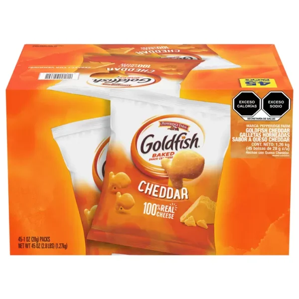 GoldFish Galletas Horneadas Sabor Cheddar (45pzs/28g)