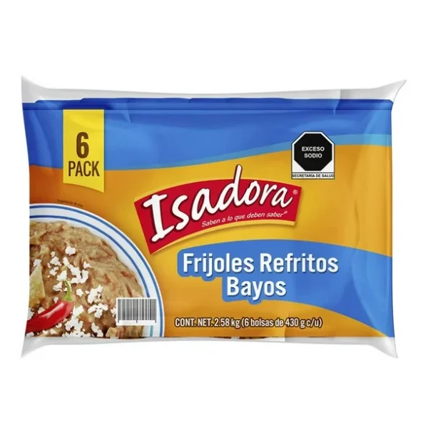 Isadora Frijoles Bayos Refritos (6pzs/430g)