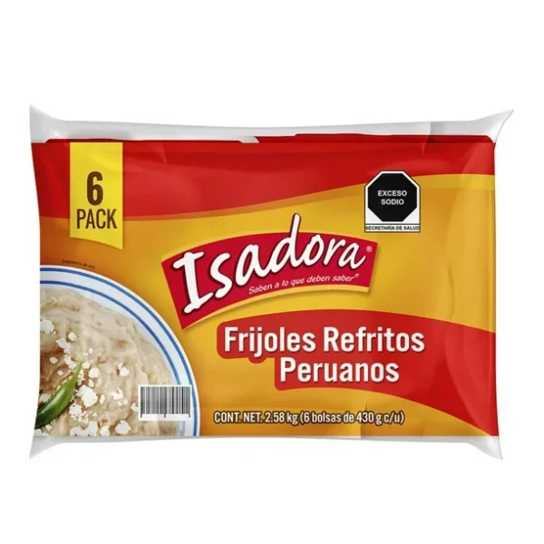 Isadora Frijoles Peruanos Refritos (6pzs/430g)
