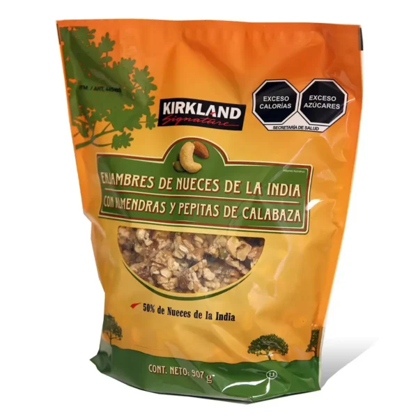 Kirkland Enjambres de Nueces de la Incia con Almendras y Semillas de Calabaza (907g)
