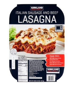Kirkland Lasaña Salchicha Italiana y Carne de Res (2/1.36kg)