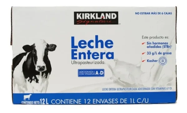 Kirkland Leche Entera (12pzs/1L)