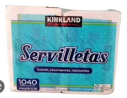 Kirkland Signature Servilletas Con 1040 Piezas