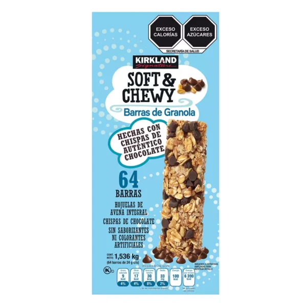 Kirkland Soft Chewy Barras de Granola (64pzs/24g)