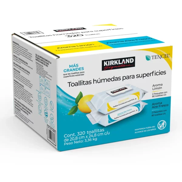 Kirkland Toallitas Multiusos (4paq/80pzs)