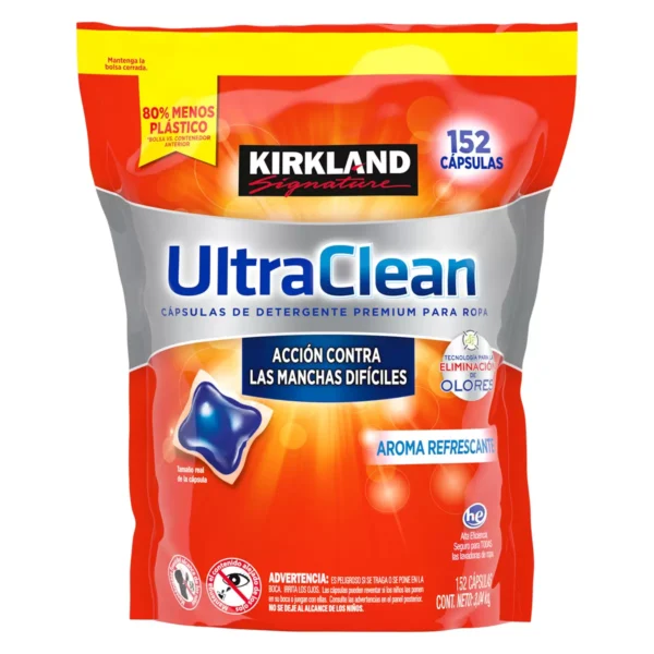 Kirkland Ultra Clean Detergente Pods (152pzs)