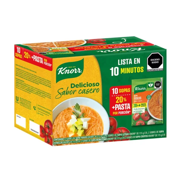Knorr Sopas Surtidas (10pzs/115g)