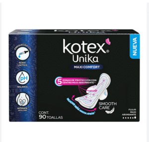Kotex Unika Maxi Comfort Toalla Femenina (90pzas)