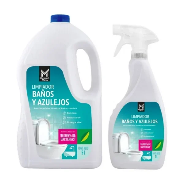 Limpiador de Baños y Azulejos Member's Mark (5 L) + Atomizador de (1 L)