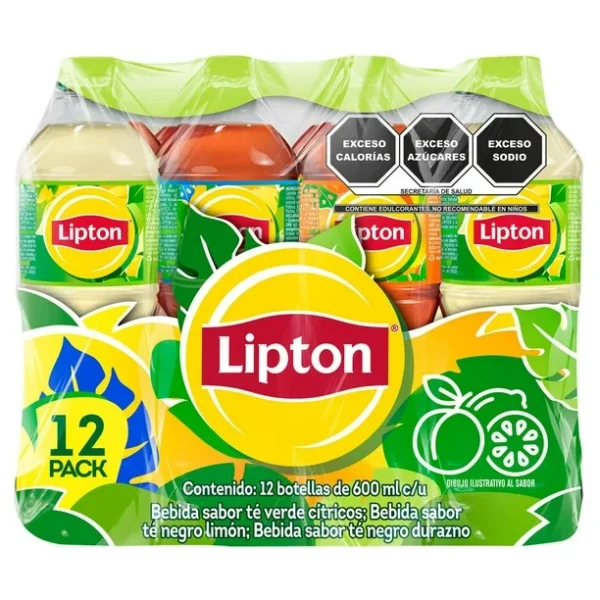 Lipton Bebida Sabor Té Surtidos (12pzs/600ml)