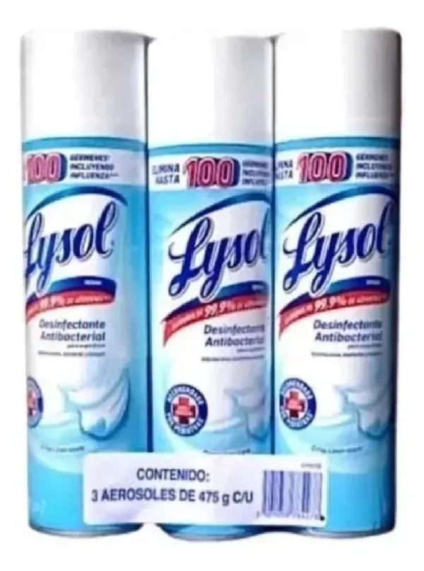 Lysol Spray Desinfectante (3pzs/475g)