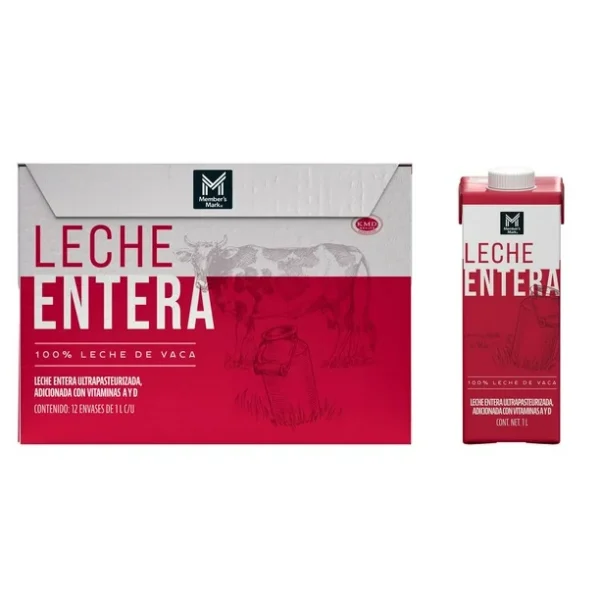 Members Mark Leche Entera (12pzs/1L)