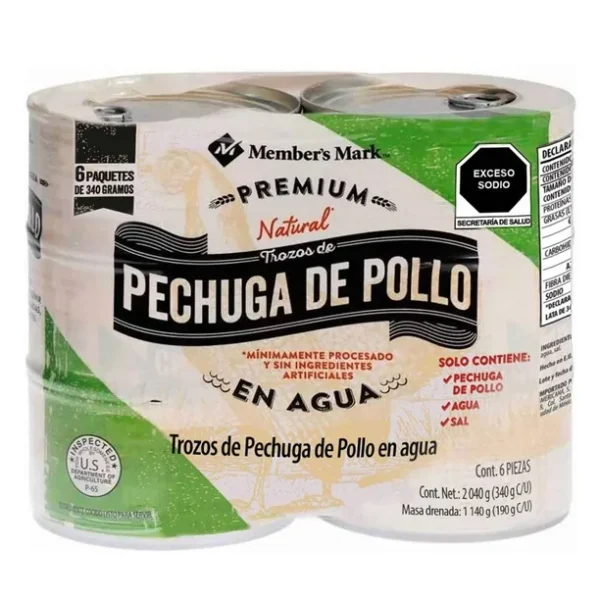 Members Mark Pechuga de Pollo Enlatado (6pzs/340g)