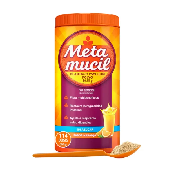 Metamucil Naranja Sin Azúcar (660g)