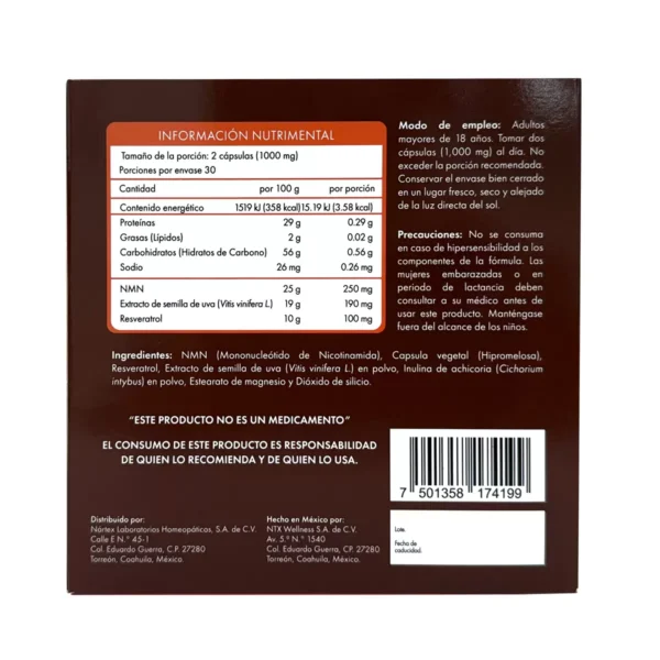 NMN + Resveratrol (2paq/60cap)