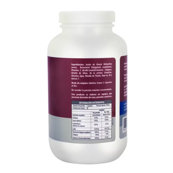 Naturagel Resveratrol con Vitamina E y Colágeno (160cap)