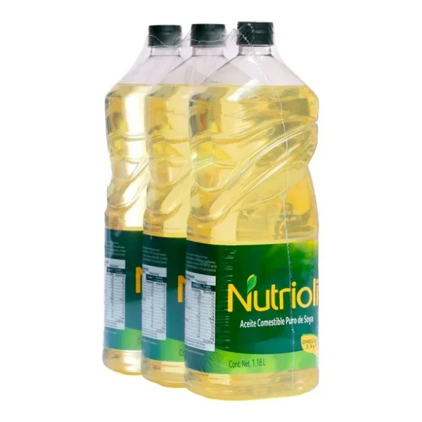 Nutrioli Aceite Comestible Puro de Soya (3pzs/1.18L)