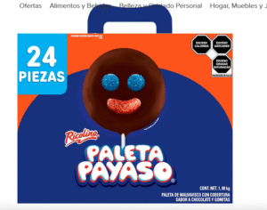 Paleta Payaso De Malvavisco Con Chocolate 24 Piezas