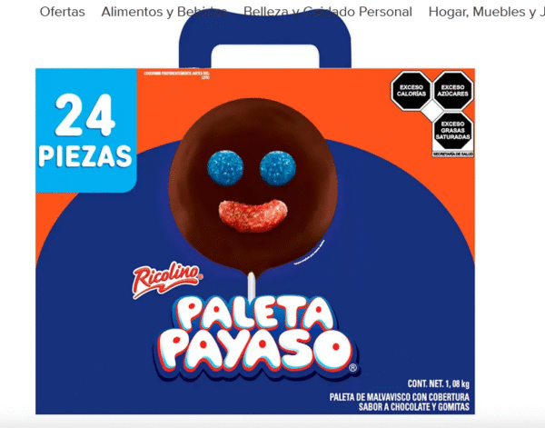 Paleta Payaso De Malvavisco Con Chocolate 24 Piezas