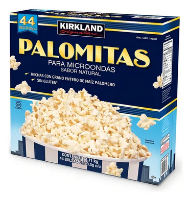 Kirkland Palomitas Sabo Natural (44 pzas/93.5 g)