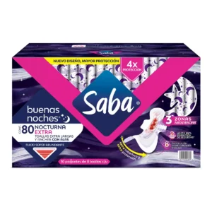 Saba Buenas Noches Extra Toallas Femeninas (80pzas)