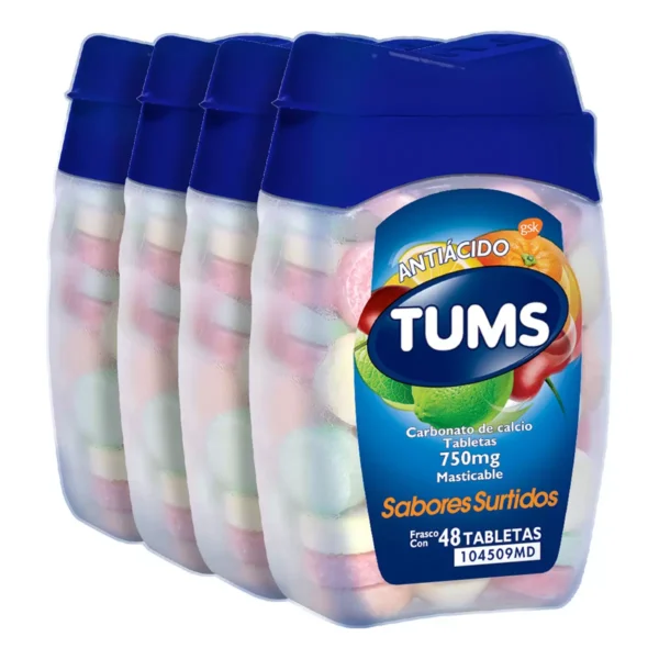 Tums Carbonato de Calcio (4paq/48pzs/750mg)