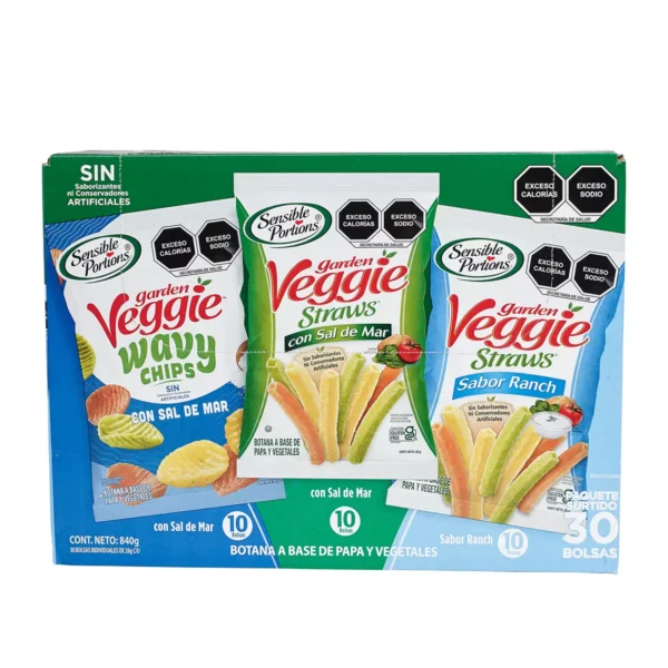 Garden Veggie Straws Papas Surtidas (30pzs/28g)