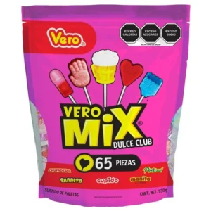 Vero Mix Dulce Surtido de Paletas (65pzs)