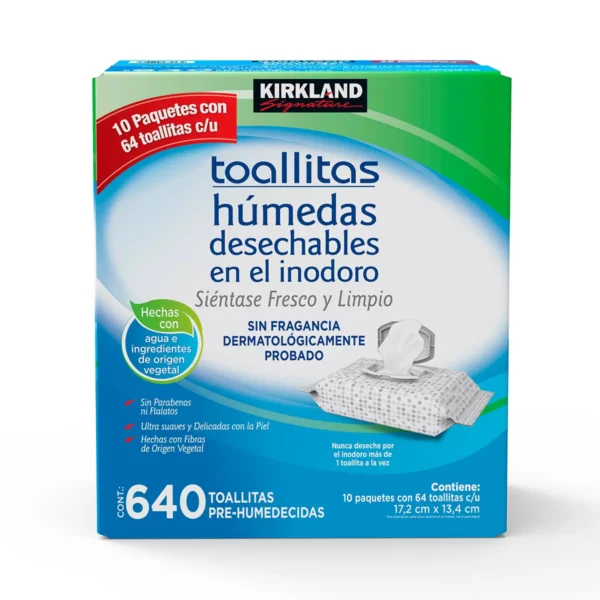 Kirkland Toallitas Húmedas Desechables (640pzs)
