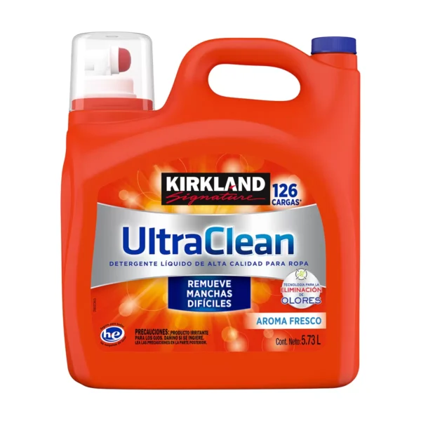Kirkland Ultra Clean Detergente Líquido (5.73L/126cargas)